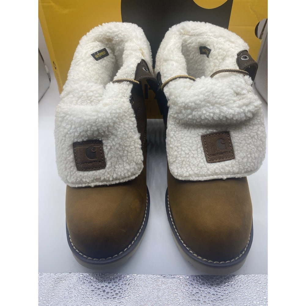 Carhartt Sherpa-Lined Insulated Waterproof Wedge Work Boots Women's Size 10M‎